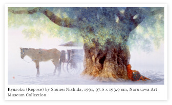 Kyusoku (Repose) by Shunei Nishida, 1991, 97.0 x 193.9 cm, Narukawa Art Museum Collection